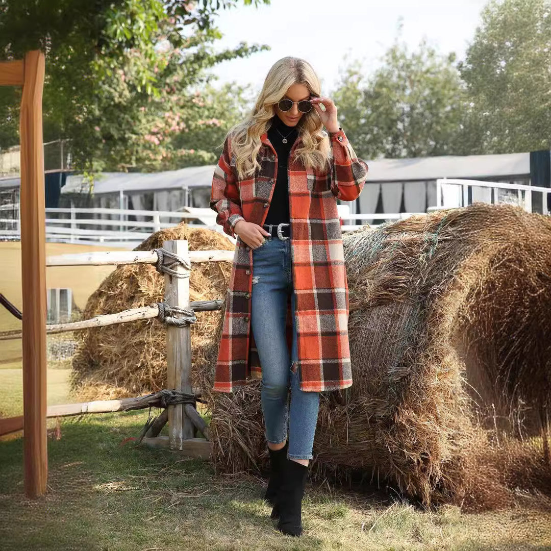 Checkered overshirt jacket for women Lune London