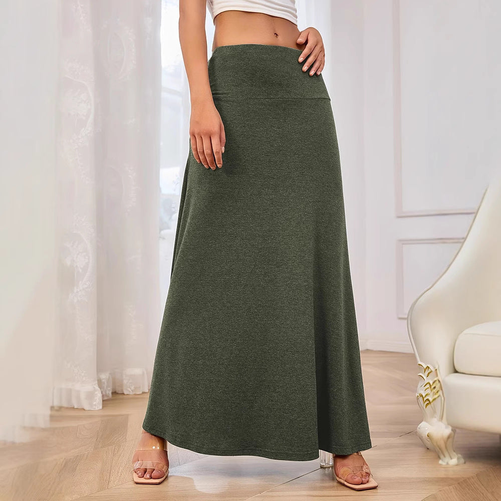 Maxi skirt for women with an elegant A-line and a high waist Lune London