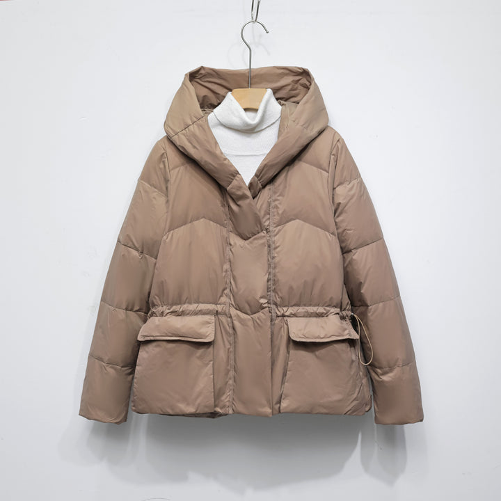 Quilted winter jacket for women with trendy pockets and hood Lune London