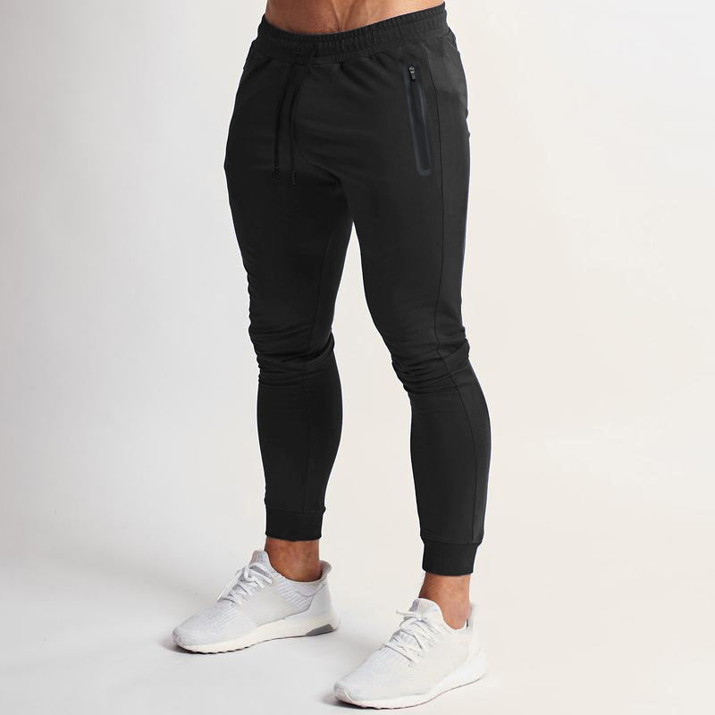 Sporty jogger pants for men with side zipper Lune London