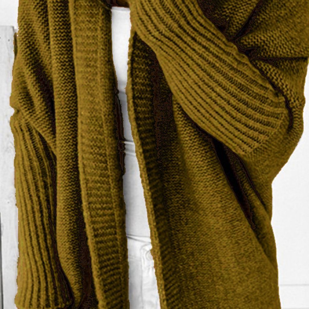 Ladies Casual Knit Sweater with Open Front and Fine Texture Chic and Style