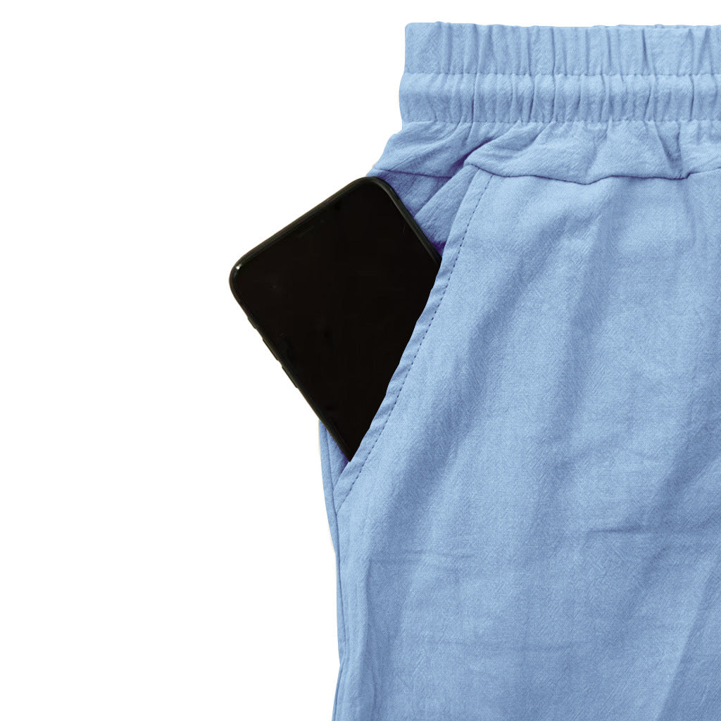 Casual cargo pants for men with elastic waistband and practical side pockets Lune London
