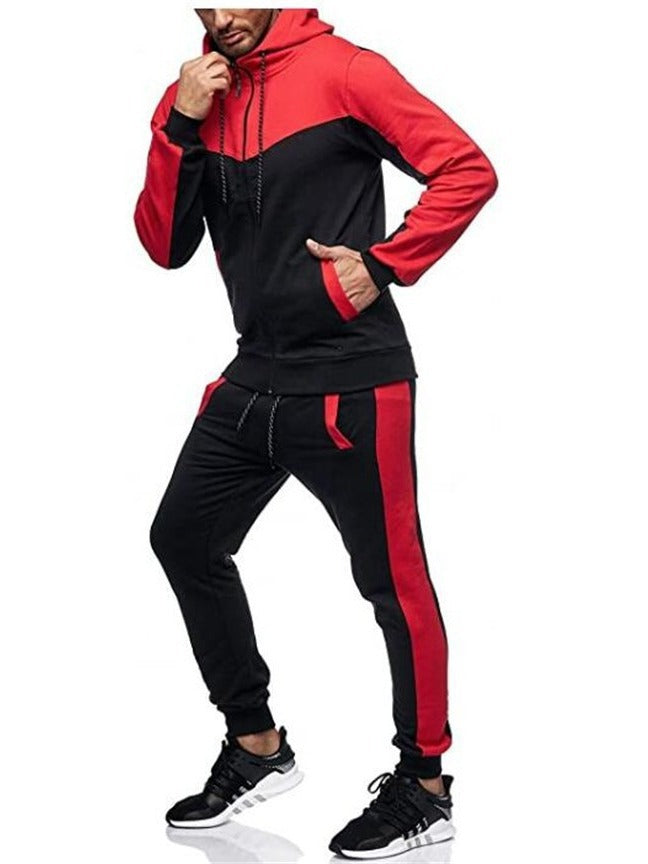 Sporty Men's Tracksuit with Hood and Practical Chic Pockets