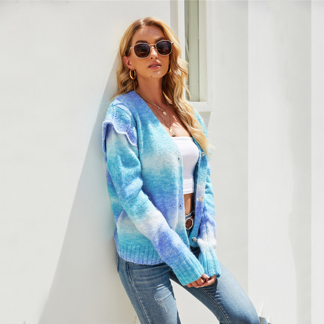 Cardigan féminin à la mode avec dégradé coloré Chic & Stil