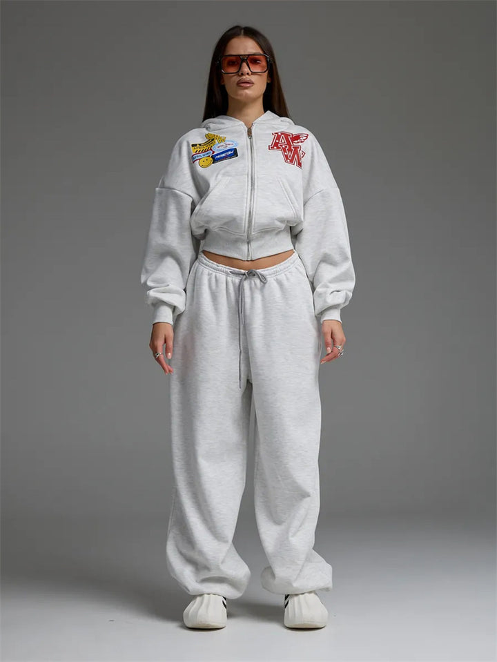 Casual pants for women with a loose fit and elastic waistband Lune London