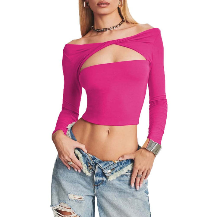 Top court ajusté pour femmes avec découpe asymétrique Chic & Stil