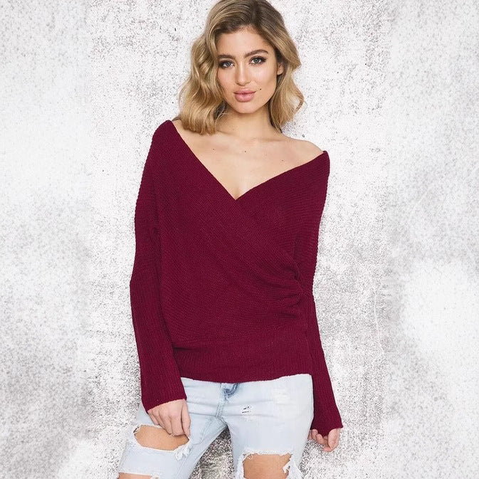 Cream oversized sweater for women with large collar Lune Londonl