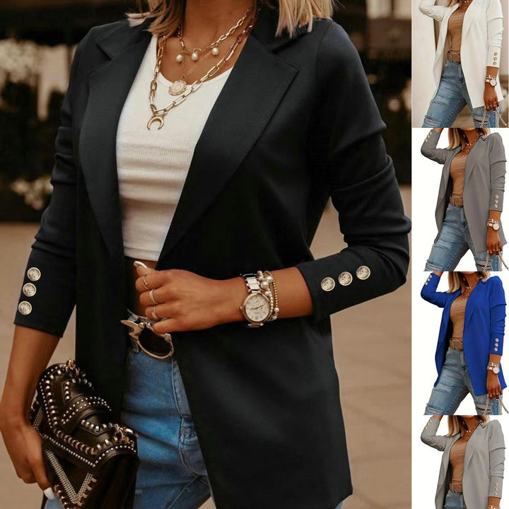 Ladies elegant blazer with trendy button details Lune London