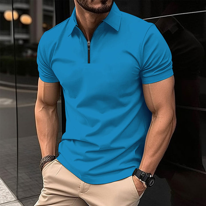 Men's Performance Zip-Up Polo Modern Lune London