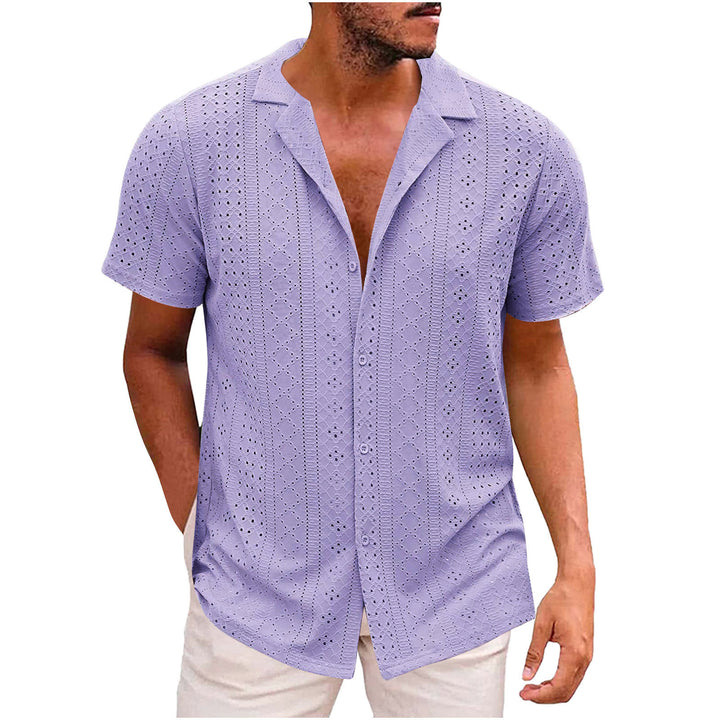 Short sleeve shirt for men with textured weaving Lune London