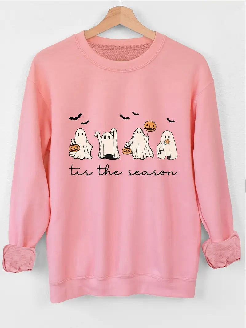 Sweatshirt pour femme avec motif d'Halloween joyeux et coupe décontractée Chic & Stil