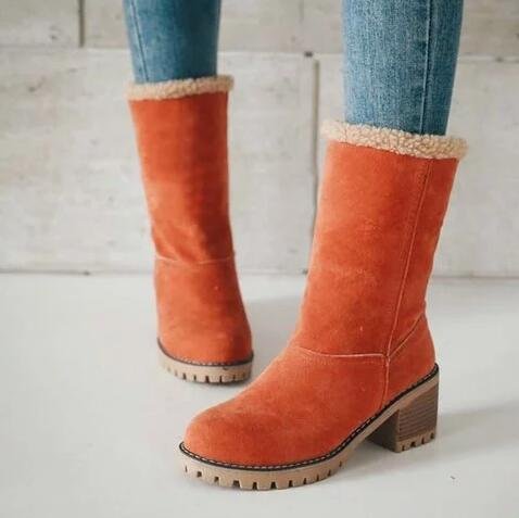 Elegant winter boots for women with wool collar Lune London
