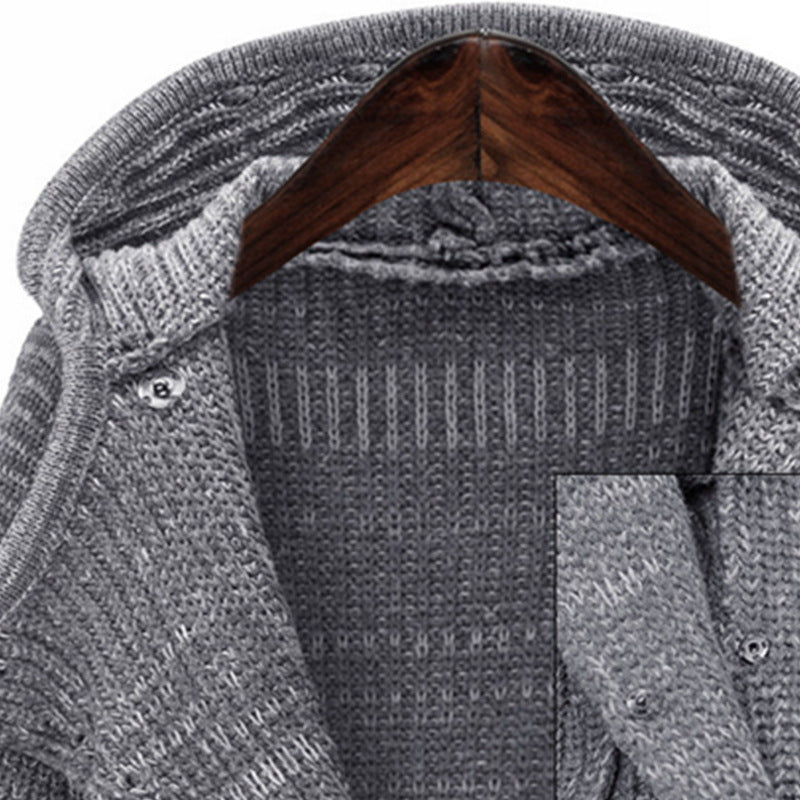 Women’s knitted coat with belt and hood Lune London