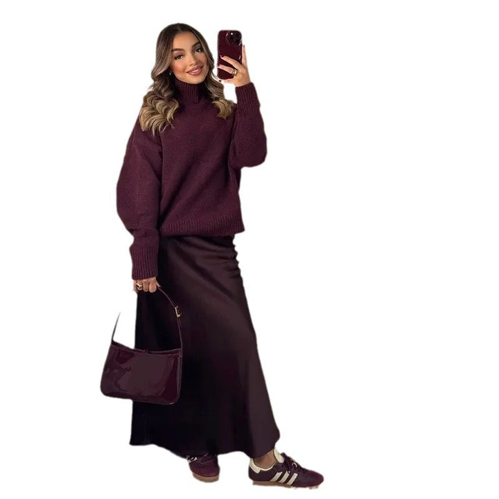 Pull à col roulé pour femmes en tricot doux Chic & Stil