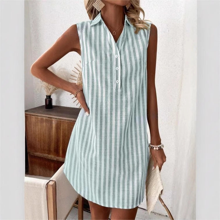 Short-sleeve shirt for women with a stylish striped look Lune London