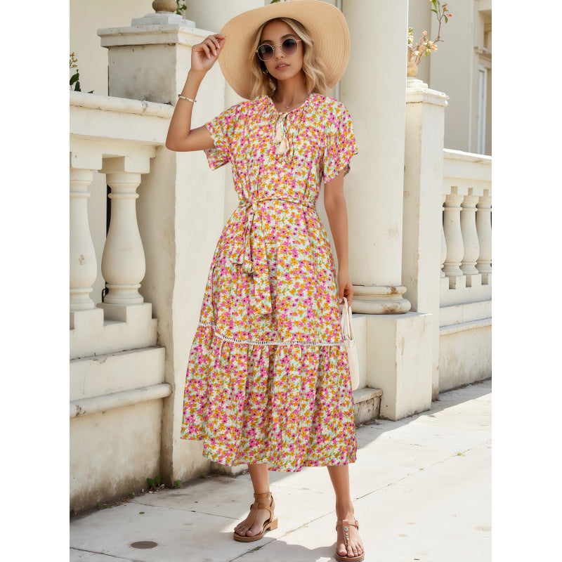 Chic and Stylish Floral Ruffle Maxi Dresses for Women