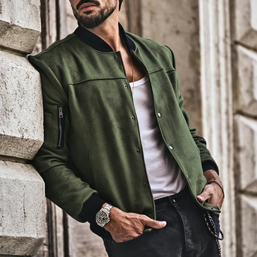 Modern bomber jacket for men in high-quality suede look Lune London