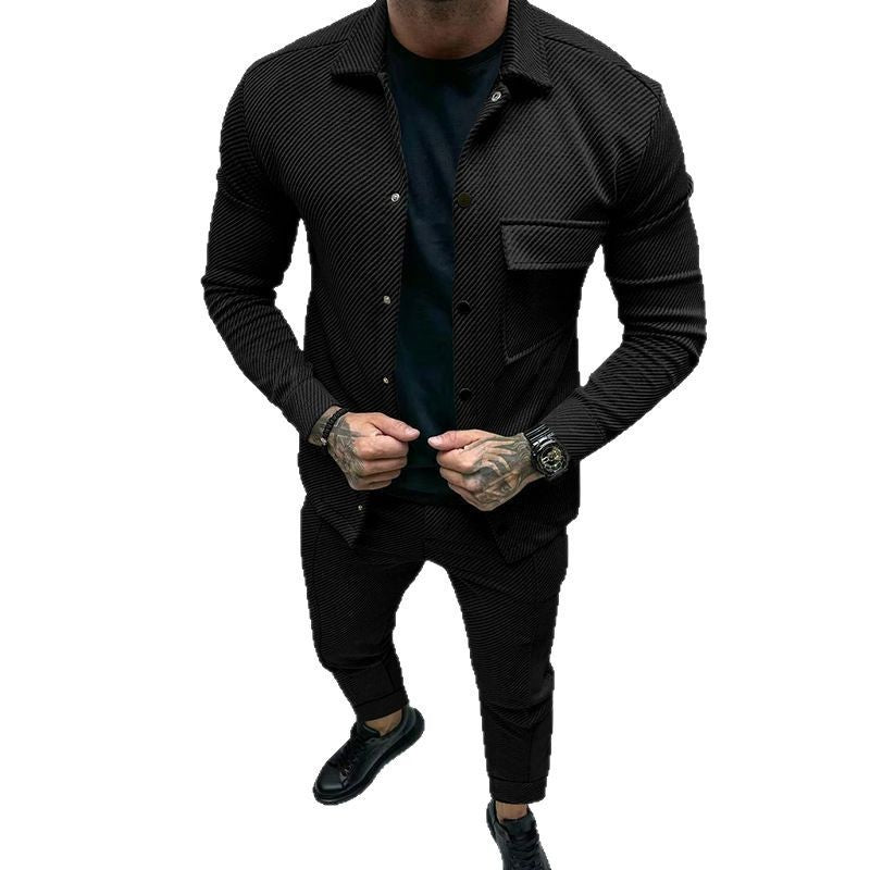 Trendy leisure suit for men with textured design Lune London