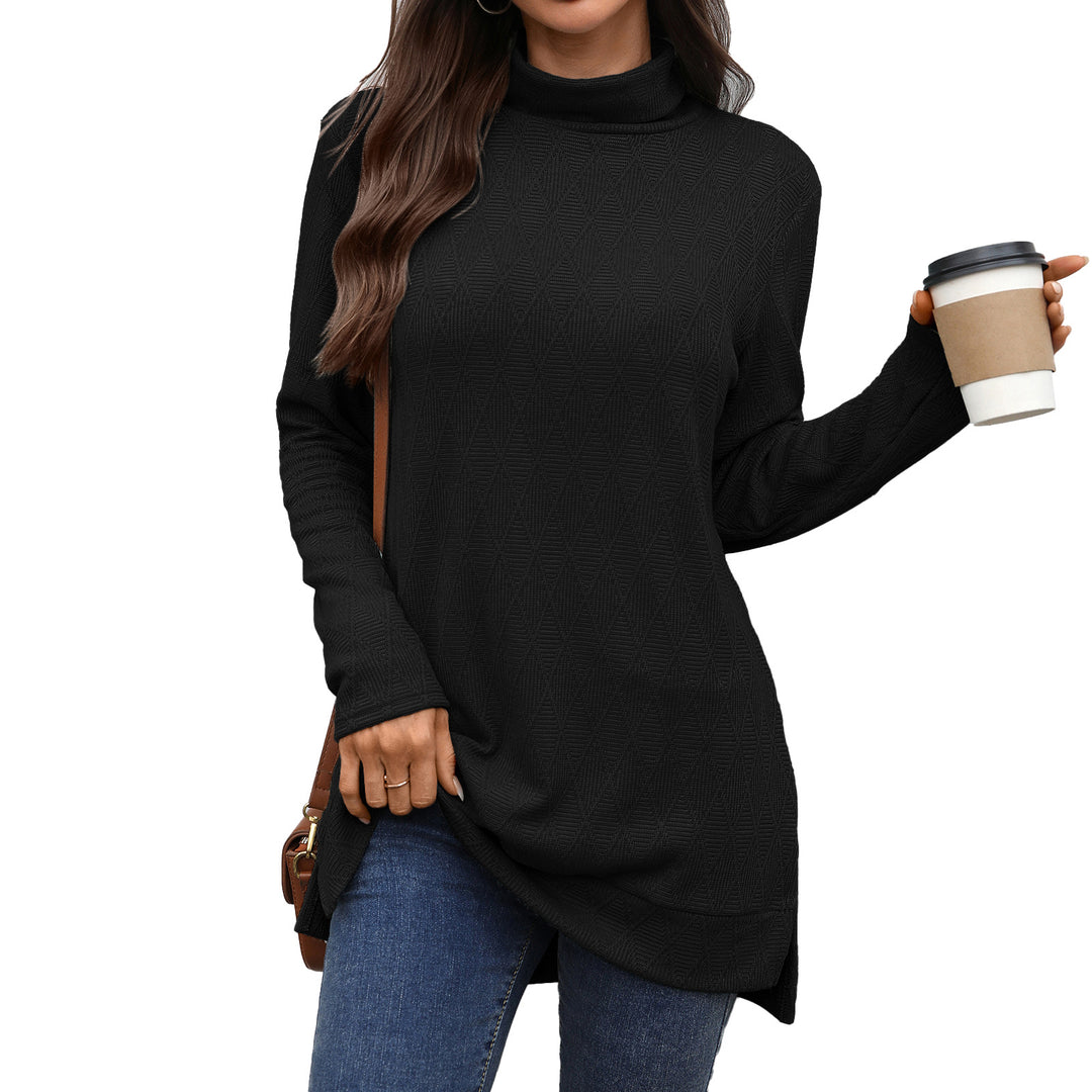 Ladies Long Sleeve Sweater with High Collar Lune London