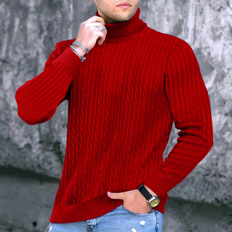 Modern turtleneck sweater for men with textured design Lune London