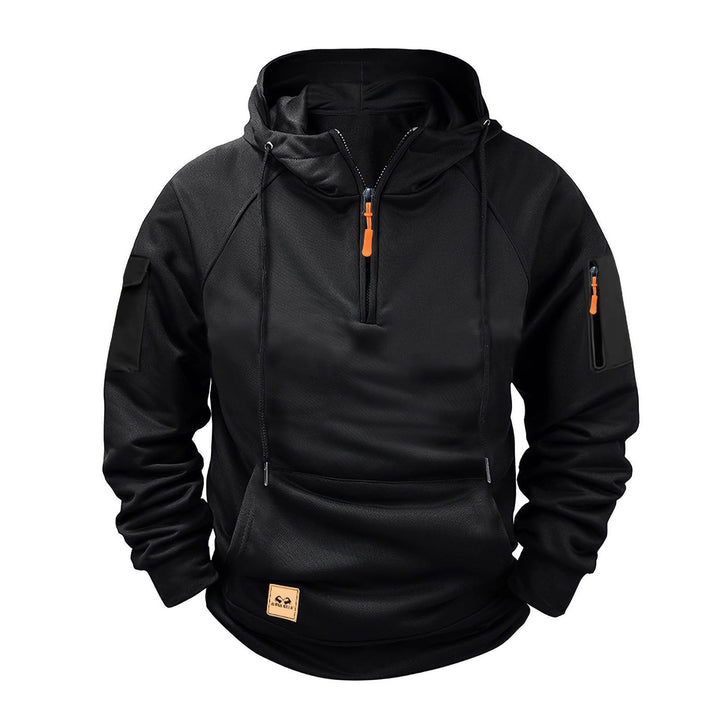 Men's sporty hoodie with practical zipper Lune London