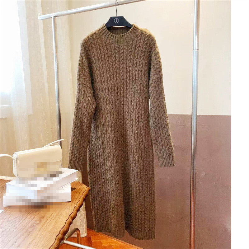 Robe en tricot pour femme au design décontracté avec motif structuré Chic & Stil