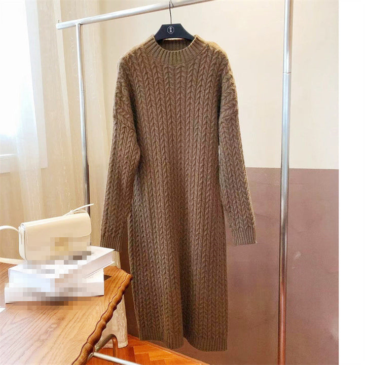 Robe en tricot pour femme au design décontracté avec motif structuré Chic & Stil