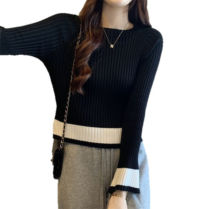 Pull en tricot côtelé à la mode pour femmes avec coupe décontractée Chic & Stil