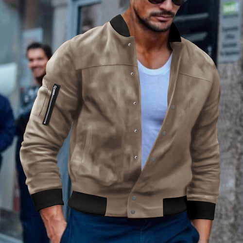 Fashionable bomber jacket for men with practical zippered pockets Lune London