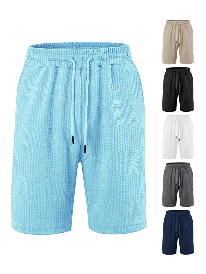 Men's Sporty Shorts with Innovative Texture and Elastic Waistband Lune London