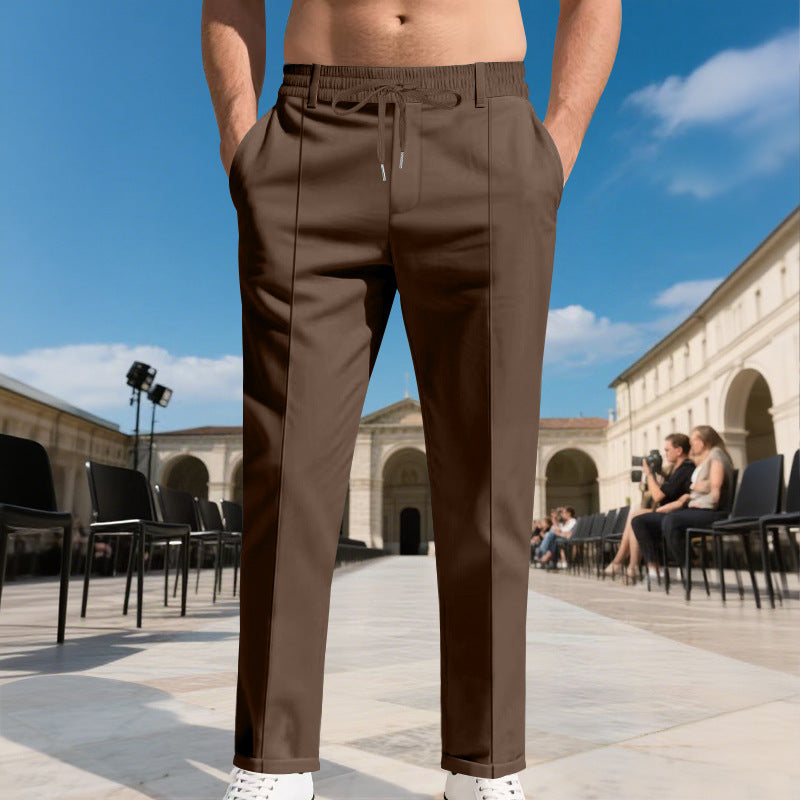 Men's elegant casual pants with elastic waistband and modern pockets Lune London