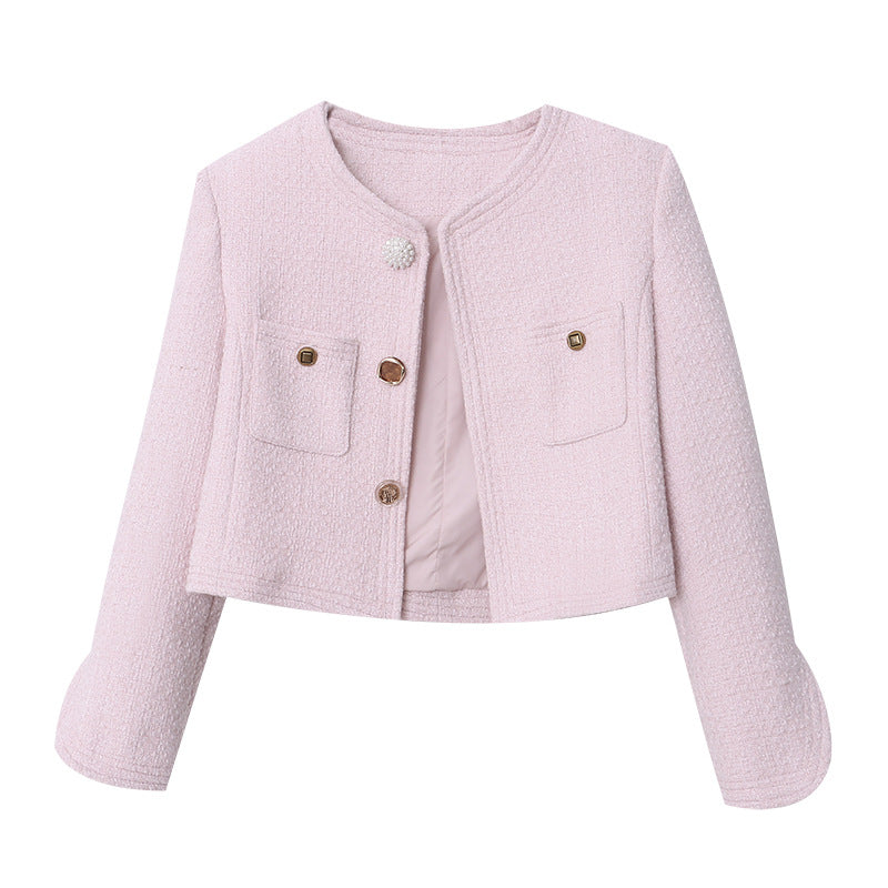 Women's Elegant Jacket with Button Details and Practical Pockets Chic & Stil