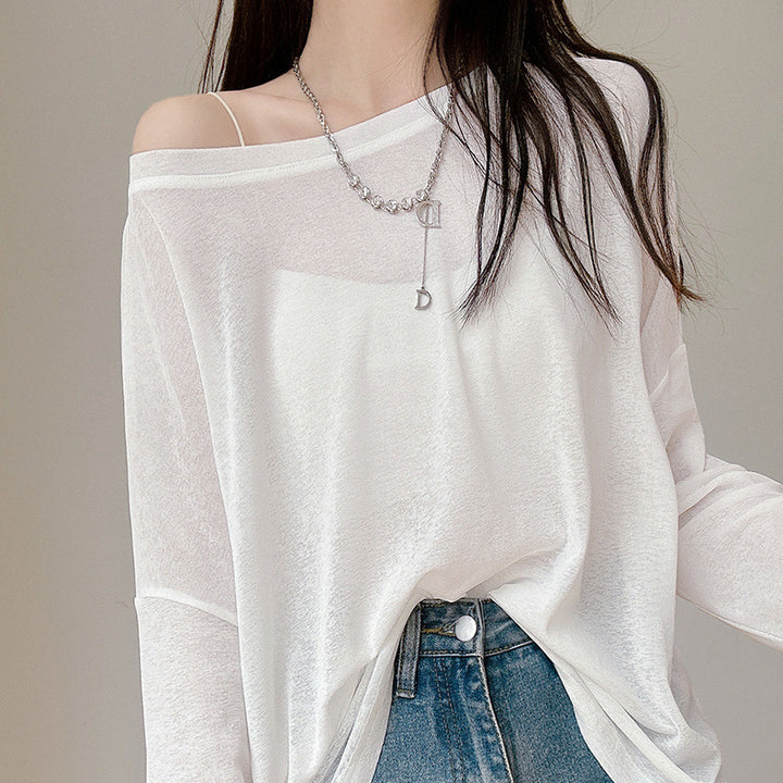 Chemise décontractée pour femme à manches longues avec détails texturés fins Chic & Stil