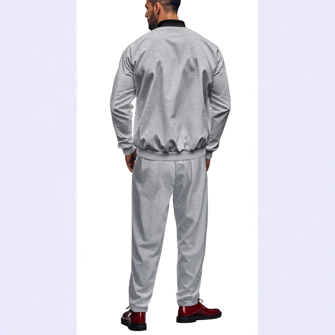 Sporty hoodie jacket for men with zipper and matching training pants Lune London