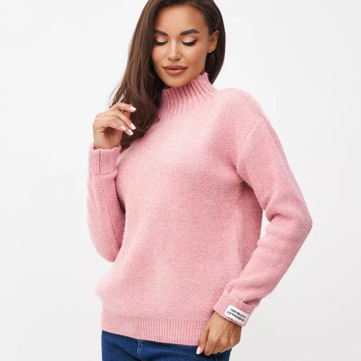 Pull en tricot pour femmes avec col montant Chic & Stil