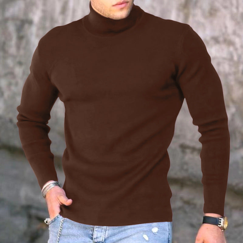 Trendy turtleneck sweater for men in fine knit Lune London