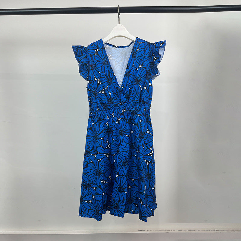 Robe Florale Élégante pour Femmes avec Ourlet Ample et Volants Chic & Stil