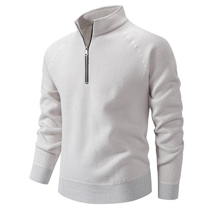 Men's sweater with modern zipper and raglan sleeves Lune London