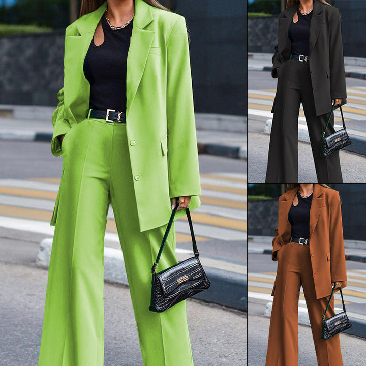 Women Oversized Blazer and Wide Pants Combination Lune London