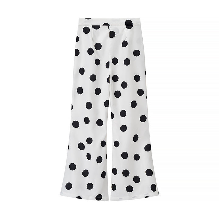 Pantalon large pour femme avec motif de pois amusant Chic & Stil