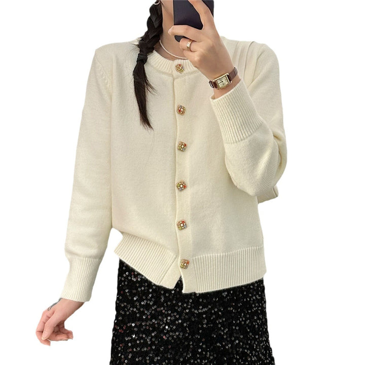 Woman cardigan with colorful button details and an elegant cut Lune London