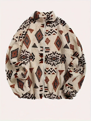 Veste de loisirs pour femmes avec motif asymétrique et col montant Chic & Stil