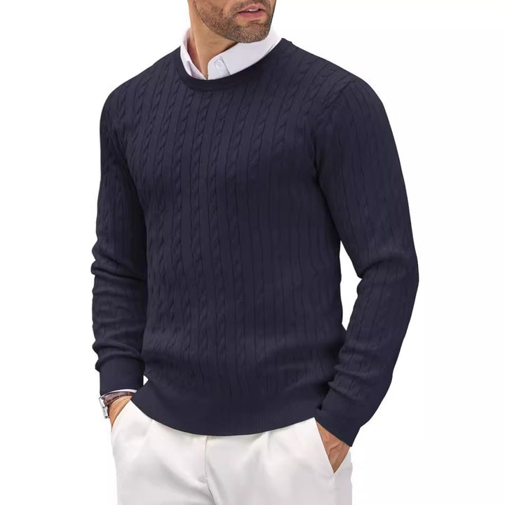 Men's knit sweater with textured cable pattern Lune London
