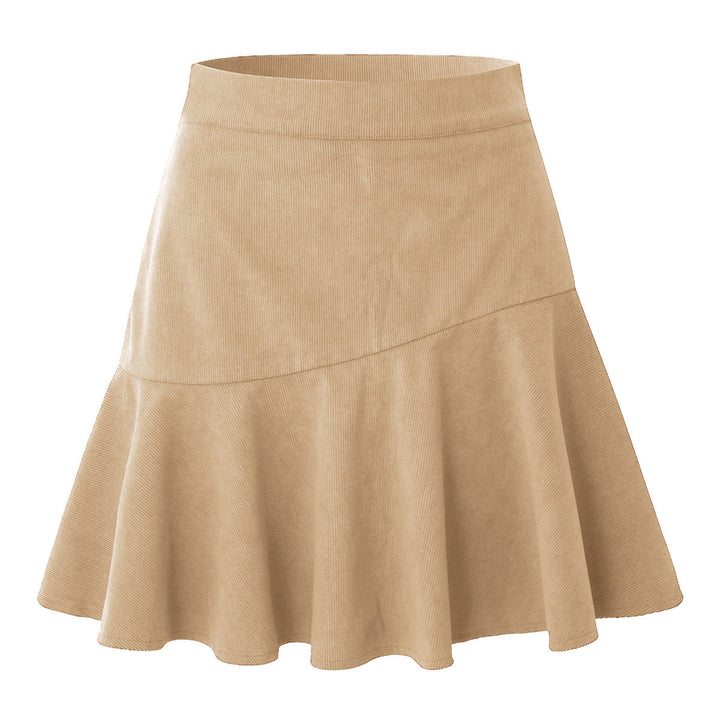 Women Flared Skirt Made Of Cord-Like Cotton Lune London