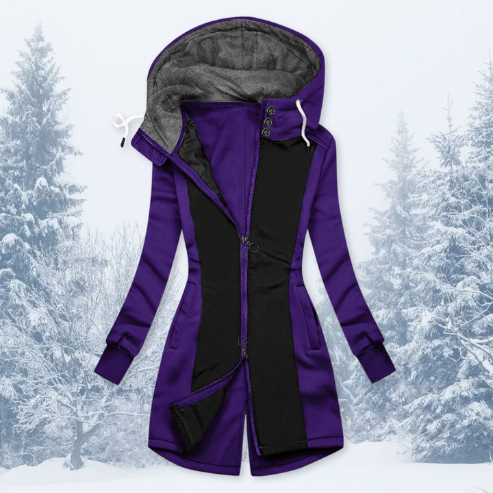 Women's sporty windbreaker jacket with high collar and warm inner lining Lune London
