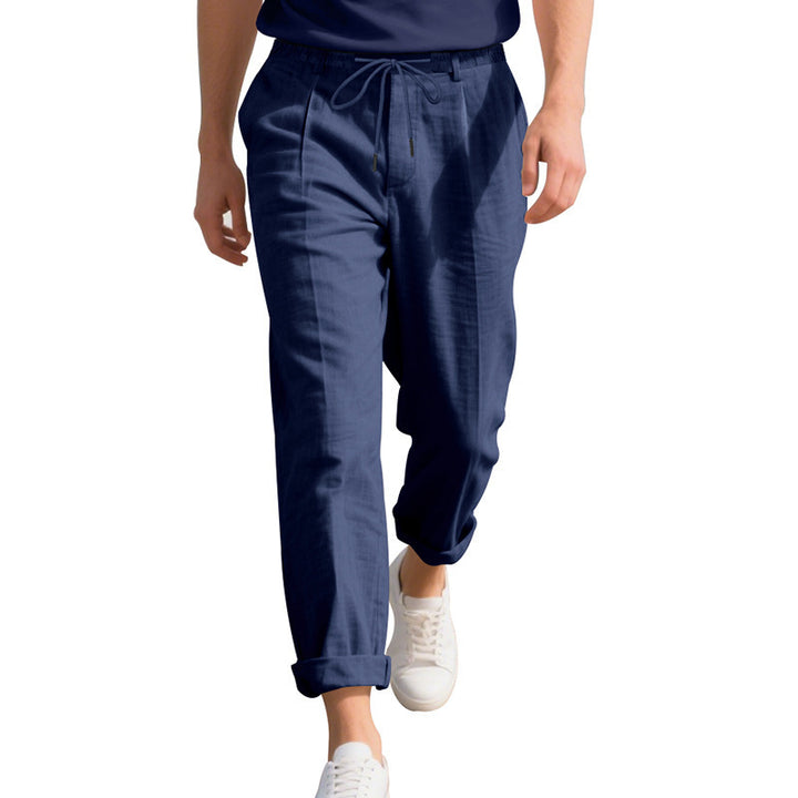 Casual chino pants for men with elastic waistband and practical side pockets Lune London