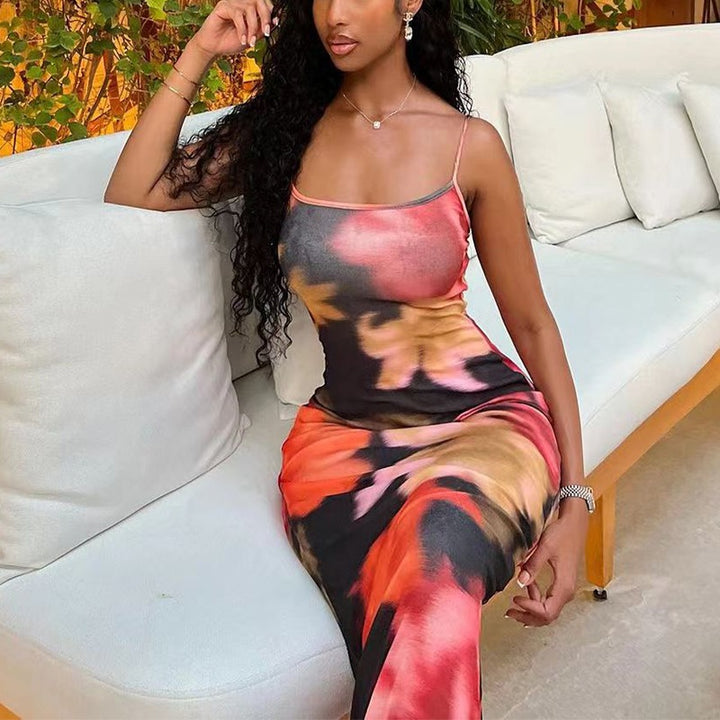 Chic and stylish fluid abstract maxi dress for women