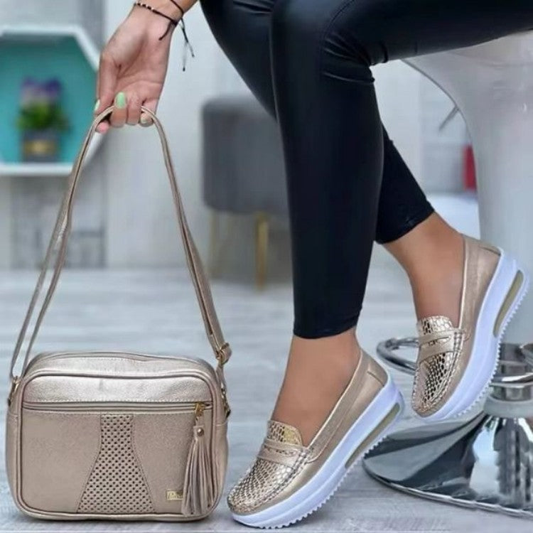 Ladies Elegant Metallic Slippers Lune London