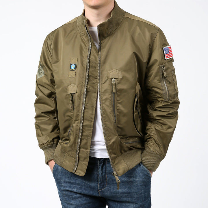 Bomber jacket for men with versatile pockets and durable material Lune London