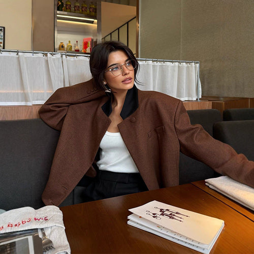 Veste blazer surdimensionnée à la mode pour femmes Chic & Stil